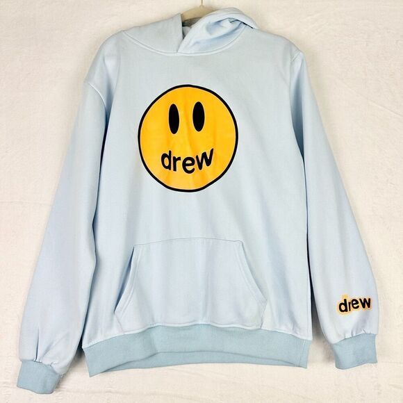 Drew House Justin Bieber Mascot Hoodie Size Large NWT Light Blue Merch Unisex
